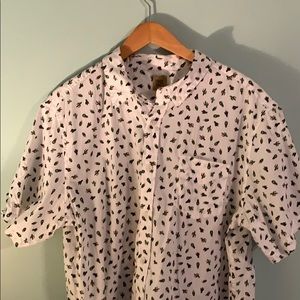 Men’s cactus print short sleeve button up